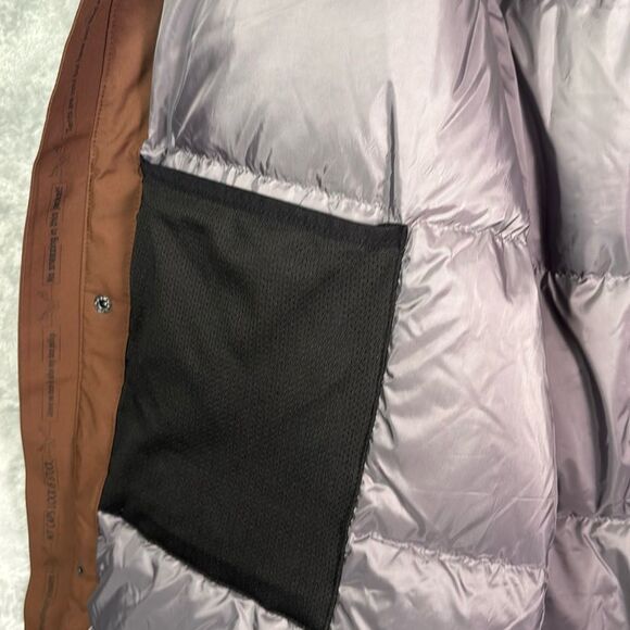 NWT New Moosejaw Brown FullZip Duck Down Filled Parka Adjustable Hood Size XLT - Picture 12 of 15